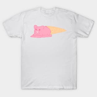 melty ice cream pig T-Shirt